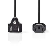 Nedis CEGL11500BK20 - 2 m - Power plug type B - IEC 320