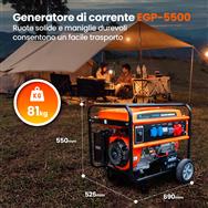Groupe électrogène essence Extralink EGP-5500 5,5 kW