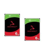 Lot de 2 disques durs NAS Seagate IronWolf ST6000VN006 - 6 To 3,5 pouces SATA 6 Gbit/s CMR