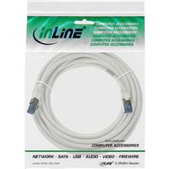 Câble patch en ligne S/FTP PiMF Cat.6A sans halogène 500 MHz blanc 20 m