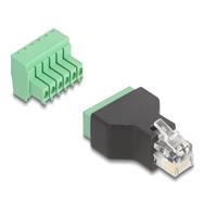 Connecteur réseau Delock - RJ-12 (M) vers bornier 6 broches détachable