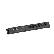 Bachmann CONNECTUS 6xCEE7/31xGVS-Plus 1xSchalter 2.0m CEE7/7 Schwarz