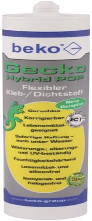 BEKO 2453101 - Gecko Colle/Etanchéité 310ml HybridPOP Blanc