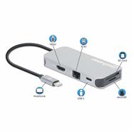 Station d'accueil Manhattan USB-C 10 W PD avec lecteur de cartes