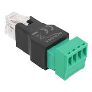 Adaptateur réseau Delock - RJ-11/RJ-14 (M) vers bornier 4 broches (F)