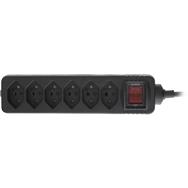 Multiprise InLine 6 ports type suisse noire 1,5 m