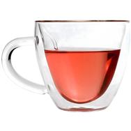 Mug en verre double paroi en forme de cœur 250 ml Extralink Home