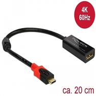 Adaptateur Thunderbolt Delock - USB-C 24 broches (M) vers DisplayPort (F)