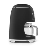 Machine à café filtre SMEG style années 50 DCF02BLMEU, noire, 1,4 L, café moulu, 1050 W, noire