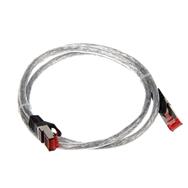 Câble de raccordement en ligne Cat.6 S/FTP transparent 1 m