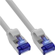 Câble patch fin InLine - Cat.6A - S/FTP - TPE (LSZH) flexible - PoE - gris - 0,5 m