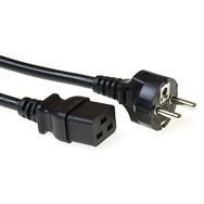 ACT Powercord mains connector CEE 7/7 male (straight) - C19 black 5 m - 5 m - CEE7/7 - C19 coupler