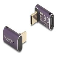 Adaptateur USB Delock - USB-C 24 broches (M) vers USB-C 24 broches (F) coudé