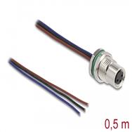 Câble réseau Delock - 3 broches M8 (F) vers fil nu