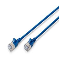 DIGITUS CAT 6A F-FTP Slim patch cable, 0.3m, blue