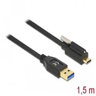 Câble USB Delock - USB Type A (M) vers USB-C 24 broches (M) vissable