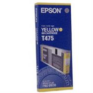 Cartouche d'encre Epson STYLUS PRO 9500, jaune, 220 ml, C13T475011 - Originale