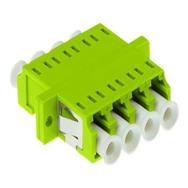 ACT Fiber optic LC duplex adapter multimode OM5 flange - LC/LC - Green - Lime - Multi-mode - Zirconia ceramic - 1 pc(s)