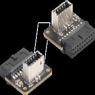 Adaptateur Delock USB 5 Gbit/s, connecteur femelle vers prise femelle interne Type-E Key A 67239 - Adaptateur