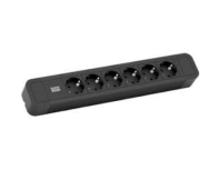 Bachmann Primo 2. 2 m, 1,5 mm², noir, 6 prises secteur