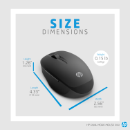 Souris sans fil Bluetooth 2,4 GHz HP double mode (6CR71AA#ABB)