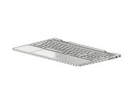 Clavier HP L93227-041 avec boîtier supérieur DE rétroéclairé argent