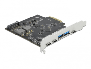 Adaptateur USB Delock - PCIe 3.0 x4 - USB-C 3.2 Gen 2 x 3 + USB 3.2 Gen 2 x 2 (89074)