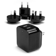 Chargeur mural USB double port StarTech pour voyage international