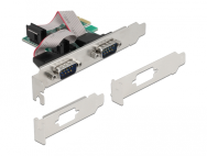 Adaptateur série Delock - PCIe 2.0 Low Profile - RS-232 x 2