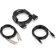 TRENDnet TRN TK-CD10 - Jeu de câbles KVM, DVI, USB, audio, 3 m