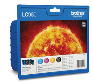 Brother LC980VALBP - paquet de 4 - noir, jaune, cyan, magenta