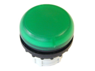 Bouton-poussoir lumineux rond vert Eaton 22 mm 1NO 1NC IP67