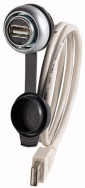 Prise USB A Eaton M22-USB-SA noir argent blanc