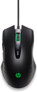 Souris optique filaire rétroéclairée à 7 boutons pour jeu HP X220, noire