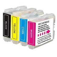 Pack économique Brother LC121 - Noir, Jaune, Cyan, Magenta