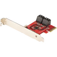 Carte d'extension SATA PCIe 4 ports PCIe SATA à profil bas