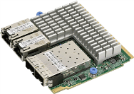 SuperMicro AOC-MH25G-M2S2TM, SIOM 2 ports 25GbE SFP28 Mellanox CX-4 Lx EN + 2 ports 10GbE RJ45 Intel X550 pour 1U