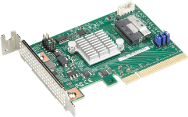 Contrôleur de stockage Supermicro AOC-SLG4-2E4T-O