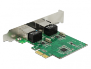 Carte PCIe Delock > 2 x Gigabit LAN - adaptateur réseau