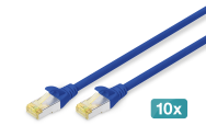 Câble DIGITUS CAT6A S-FTP 1 m, paquet de 10