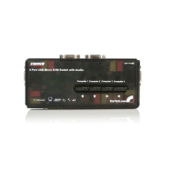 Kit commutateur KVM USB noir StarTech 4 ports avec câbles