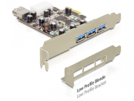 Carte PCIe Delock > 3 x externes + 1 x interne USB3.0