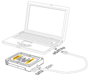 Support mobile Delock 3,5" pour 1 disque dur/SSD SATA 2,5"