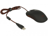 Delock 12531 - Ambidextre - Optique - USB Type-A - 4800 DPI - Noir, Rouge