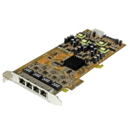 Carte réseau StarTech 4 ports Gigabit PoE PCIe PSE