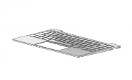 Clavier HP L96799-041 avec boîtier supérieur DE rétroéclairé argent