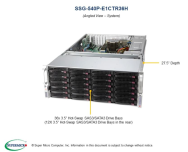 SuperMicro Barebone UP Storage SuperServer SSG-540P-E1CTR36H Noir