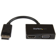 Adaptateur A/V de voyage StarTech 2-en-1 DisplayPort HDMI VGA