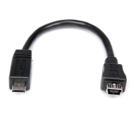 Câble adaptateur StarTech 6 pouces micro USB vers mini USB