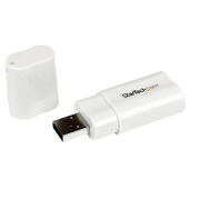 Adaptateur audio USB vers carte son externe blanc